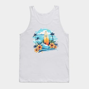 Comes Sun Beach 2023 Tropical Hello Summer Tank Top